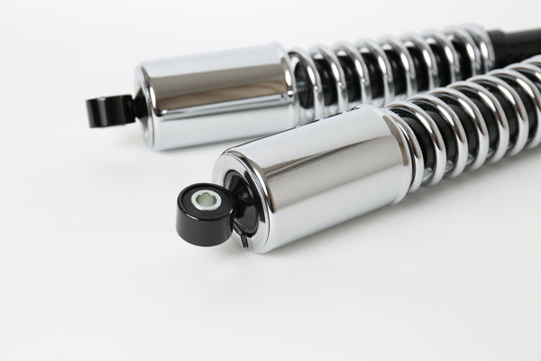 REAR SUSPENSION UNITS - CHROME TOP SHROUDS (PAIR)